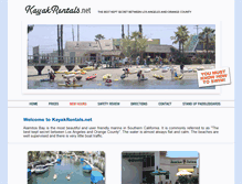 Tablet Screenshot of kayakrentals.net